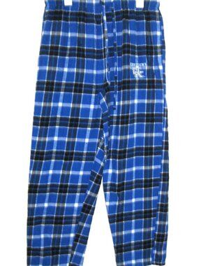 Sideline Mens Large Blue Plaid PJ Pants Lounge Flannel UK Pockets